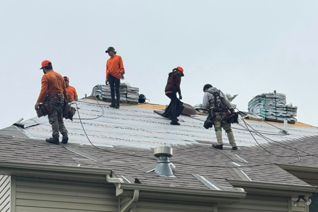 on roof